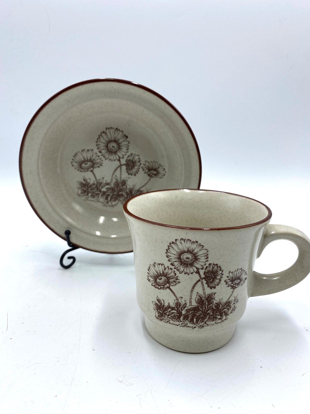 Noritake Desert Flowers Cup and Fruit Bowl, No. 8241, Brown Flower