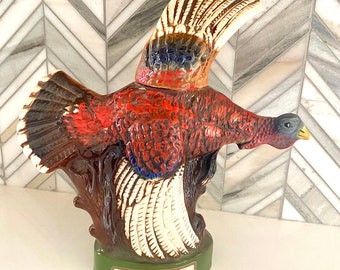 Vintage Wild Turkey Decanter, Austin Nichols No. 3, In Flight, Spread Wings, Empty Liquor Bottle, Retro Wildlife, Bar, Barware