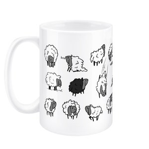 Busy Sheep Cute Sheep Large Coffee Tea Mug