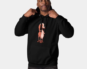 Bonita sudadera con capucha de zorro, regalo para amantes de los animales