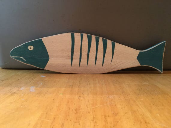 Handmade Wooden Fish, Modern Wood Art, Wood Art for Wall, Painted