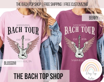 Bach Tour Bachelorette Shirt Rock n Roll Western Bridal Party Gift Matching T-shirt Bridesmaid Proposal Girls Trip Tee Nashville Cowgirl