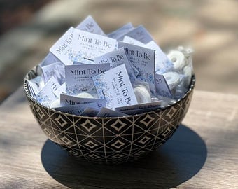Custom Wedding Favor Mint To Be Pre Assembled Bridal Party Favor Tag Design Option Engagement Party Favor Guest Appreciation Token Design