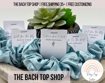 Bridesmaid Scrunchies | Bridesmaid Proposal | Bridesmaid Gifts | Bachelorette Gifts | Bachelorette Party Favor | Bridesmaid Gift Ideas