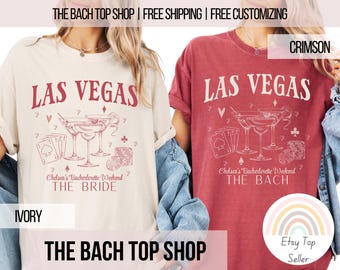 Las Vegas Bachelorette Shirts Custom Bachelorette Party Shirts Bridal Party Vegas Bridesmaid Proposal Gift Idea Team Bride Shirts Las Vegas
