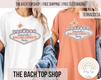 Las Vegas Sign Bachelorette Shirts Custom Bachelorette Party Shirts Bridal Party Vegas Bridesmaid Proposal Gift Idea Team Bride Shirts Vegas