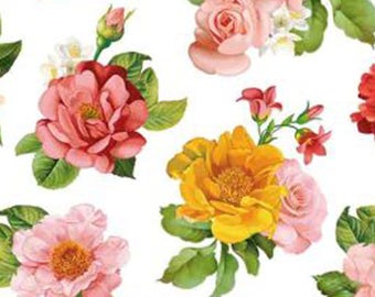 Ceramic decal sheet (Chintz) - 83375-B Dulce Garden large without BG - Ceramic decals