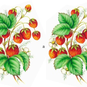 2 pcs x17,5 cm. Calcomanías para decorar porcelana. Decorado 70340A/1  escenas a