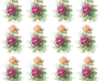 12 unidades x 9,4 cm. Decalques para decorar porcelana. Cenas 10036A/4 decoradas a.