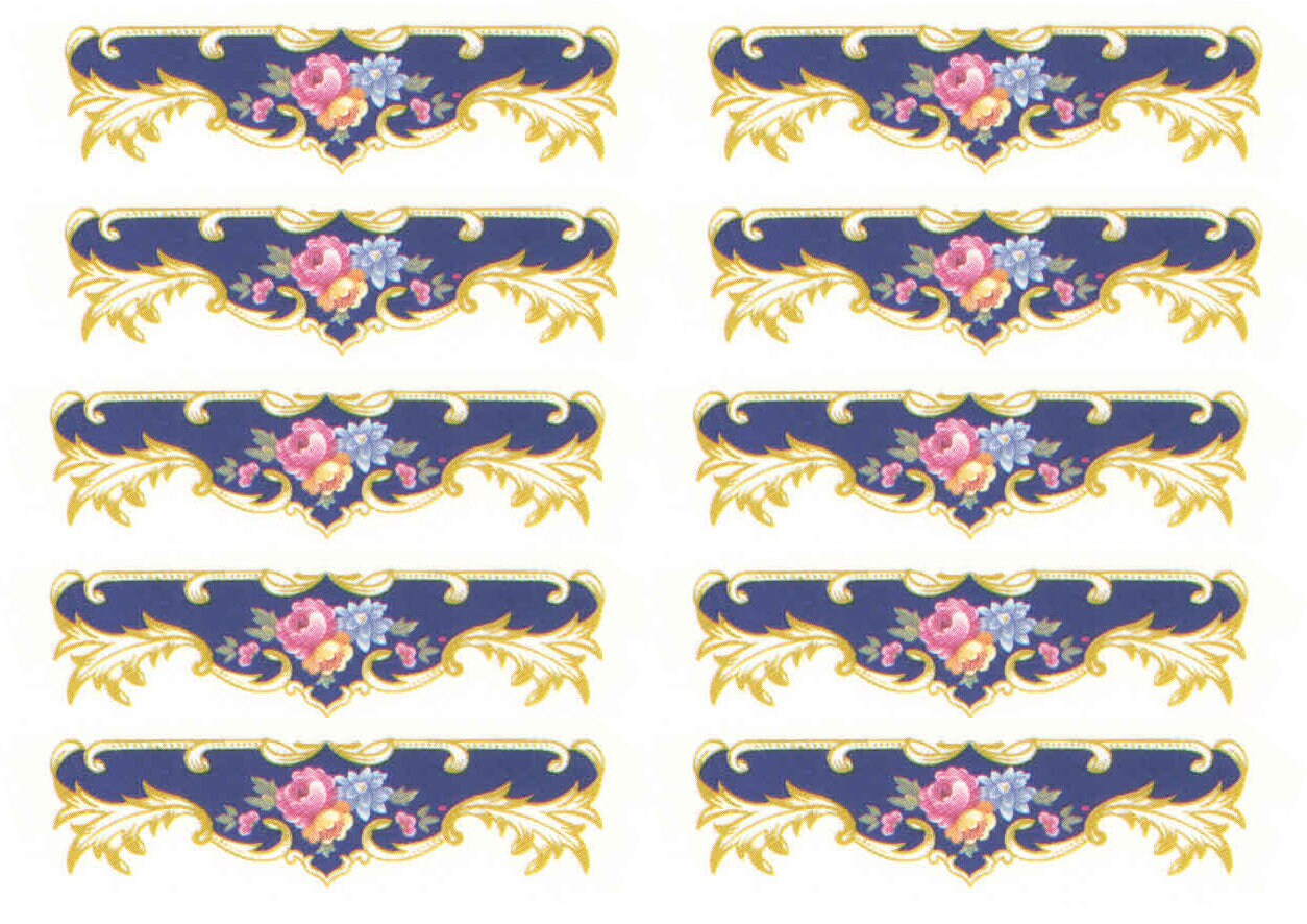 Ceramic decals Pattern 70508B1 scenes b. 3 pcs x 14,5 cm Sculpting