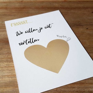 KRASKAART - je wordt oma, opa, oom, tante - aankondiging zwangerschap baby