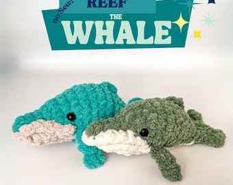 Reef the Whale: No-Sew Plush Pattern (Digital Download)
