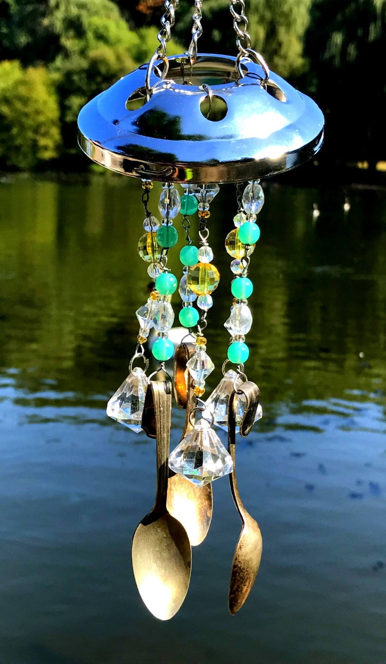 Small Vintage Metal Wind Chime Etsy