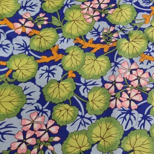 Kaffe Fassett Collective for Free Spirit - Climbing Geraniums - Blue - Philip Jacobs