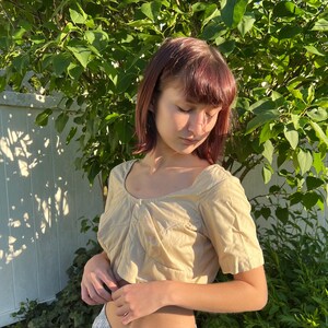 Antique Cream Ivory Silk Blouse/Bodice Circa 1860