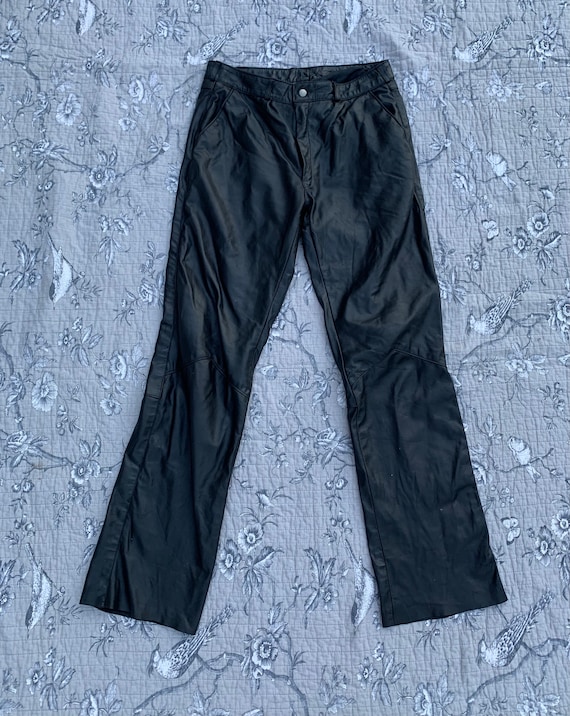 1970’s Genuine Leather Black Motorcycle Pants