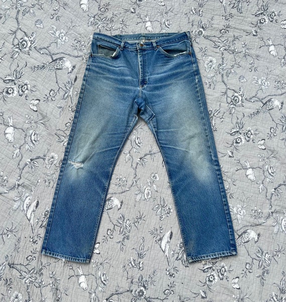 Vintage 1960s Perfectly Worn Denim Workwear Lee Riders Jeans Vintage 1960s Perfectly Worn Denim Workwear Lee Riders Jeans