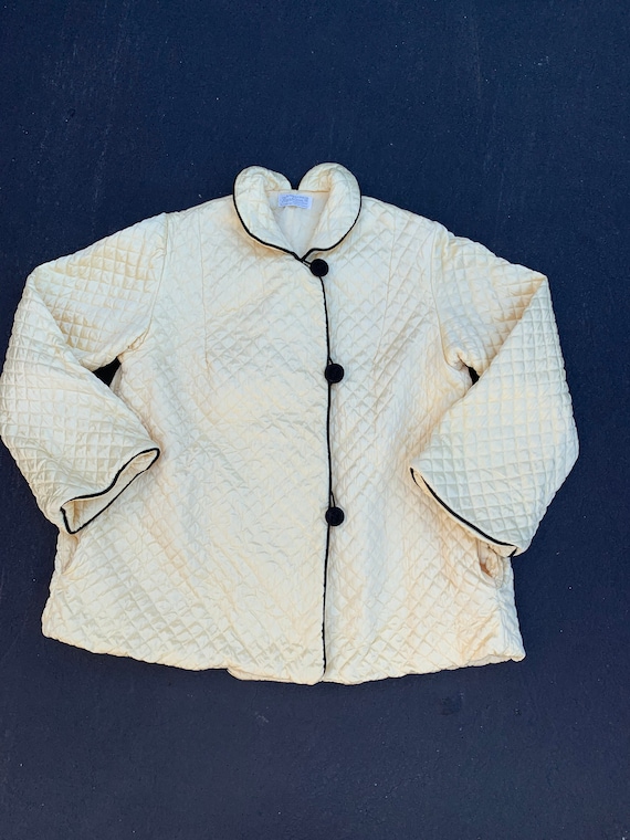 Vintage 50’s Barbizon Pastel Yellow Quilted Jacket