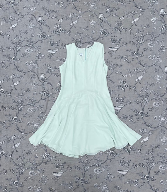 light green drop waist dress Green Drop Waist Cedar Midi Dress