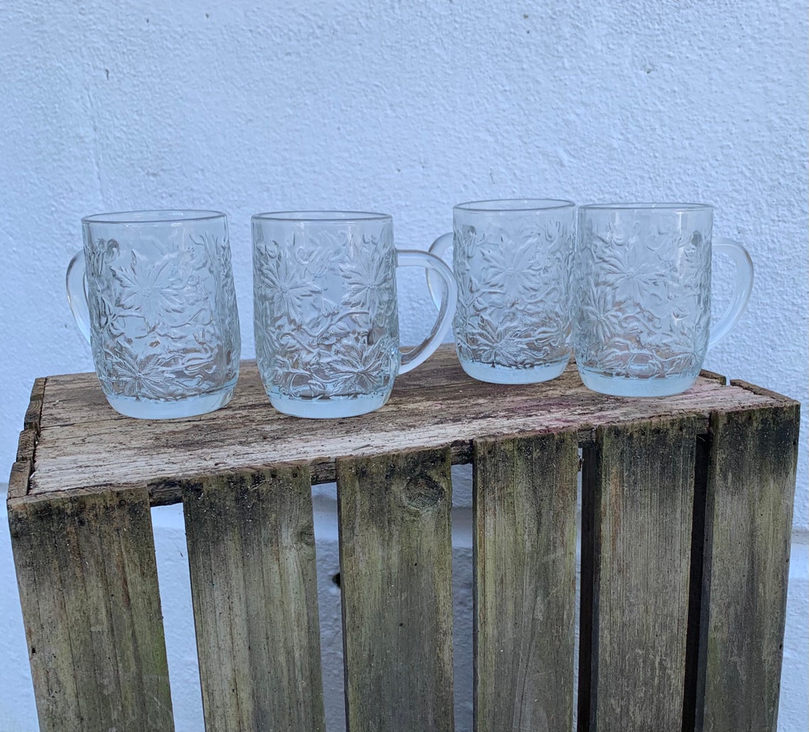 Set de cuatro tazas de café Princess House de los años 70 Etsy España