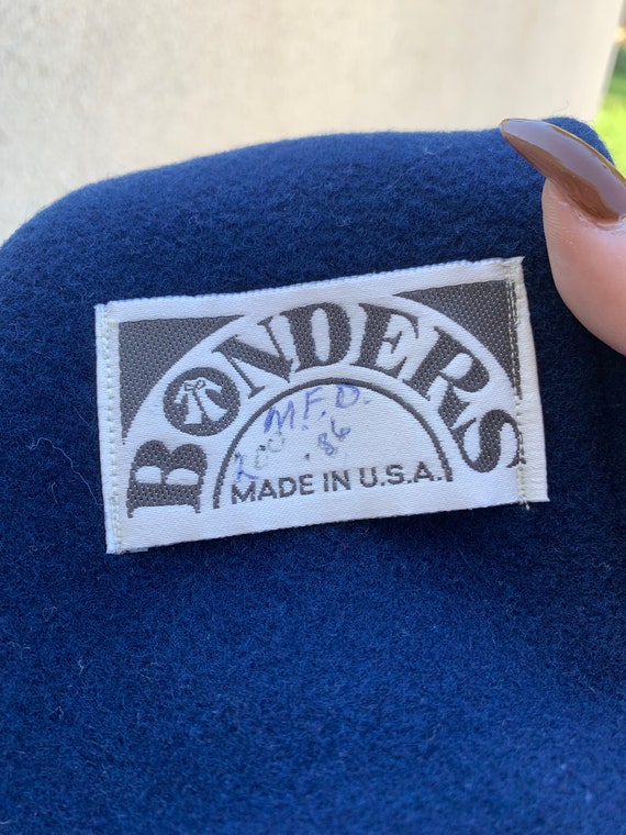 Vintage 70’s Bonder Navy Blue Wool Trench Coat - image 5