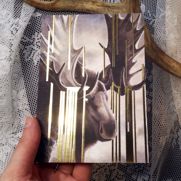 Old Gods: Moose Gold Foil Print