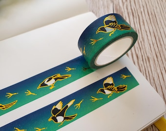 Playful Magpies - Gold Foil Washi Tape