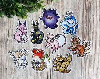 Pokekami Japanese Style Glossy Vinyl Stickers