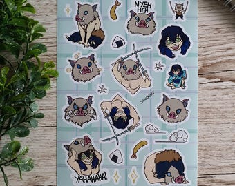 Inosuke Glossy Vinyl Sticker Sheet A5