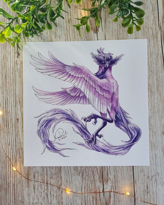 Galarian Articuno Square Art Print Watercolor Paper Texture 