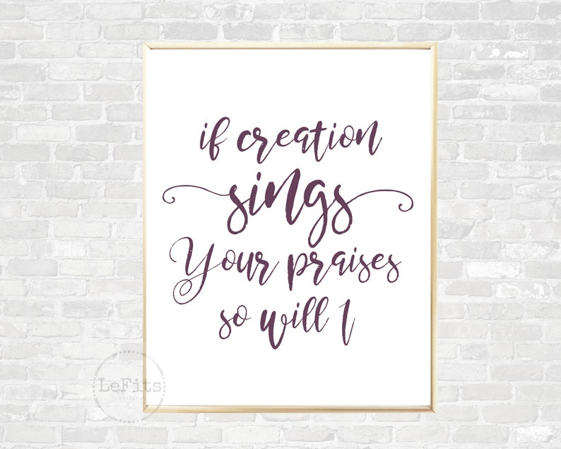 Set of 4 So will I Hillsong United song lyrics printable | Etsy
