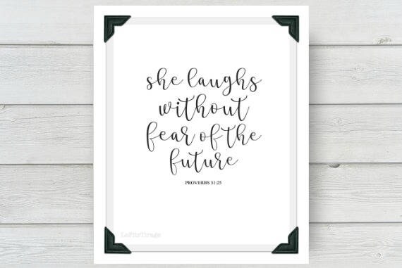 she laughs without fear of the future bible verse