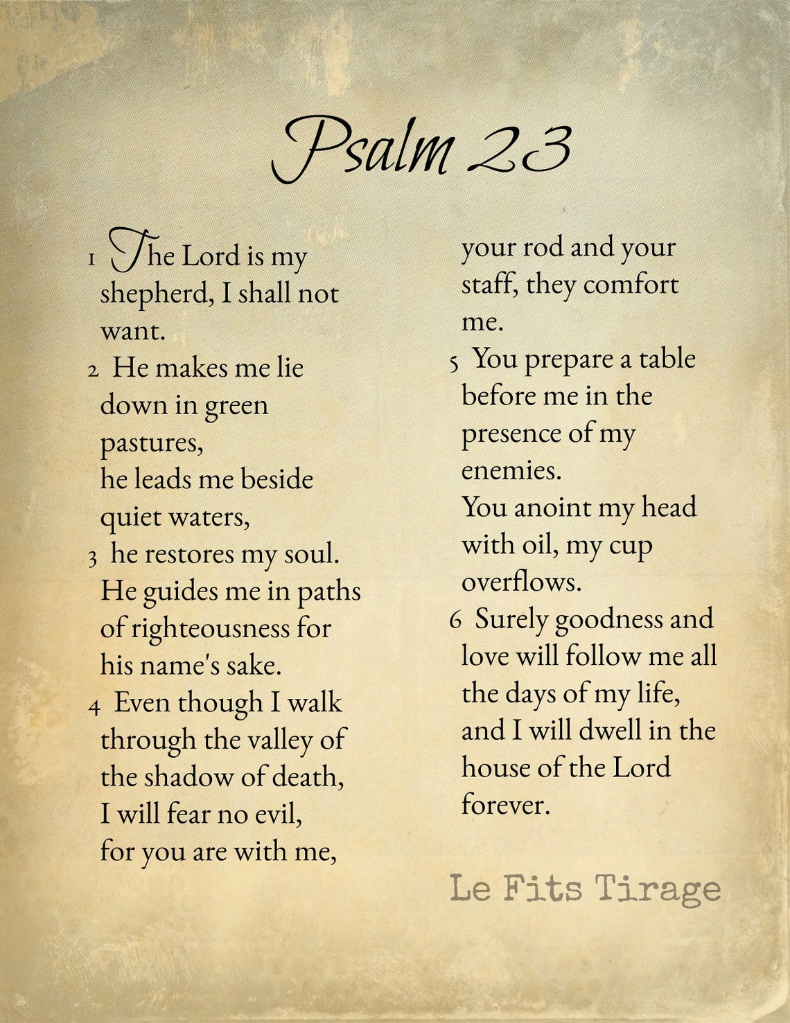 Psalm 23 schrift der herr ist mein hirte sofortiger etsy