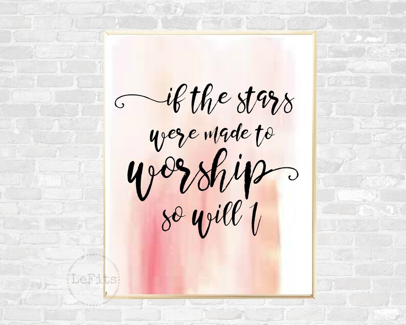 Set of 4 So will I Hillsong United song lyrics printable | Etsy