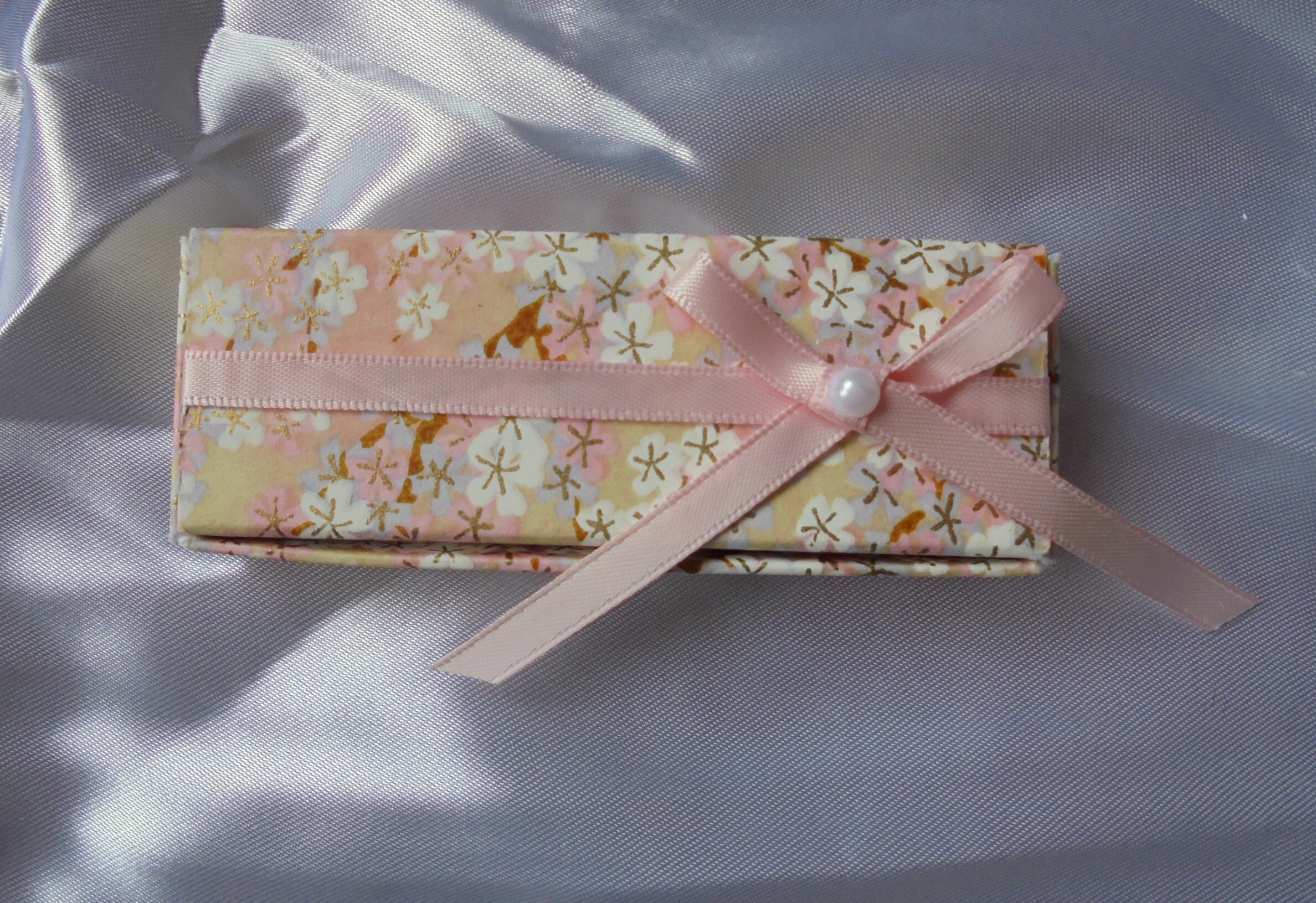 Pink Rectangular Box Sakura Pink Rectangular Favour Box | Etsy