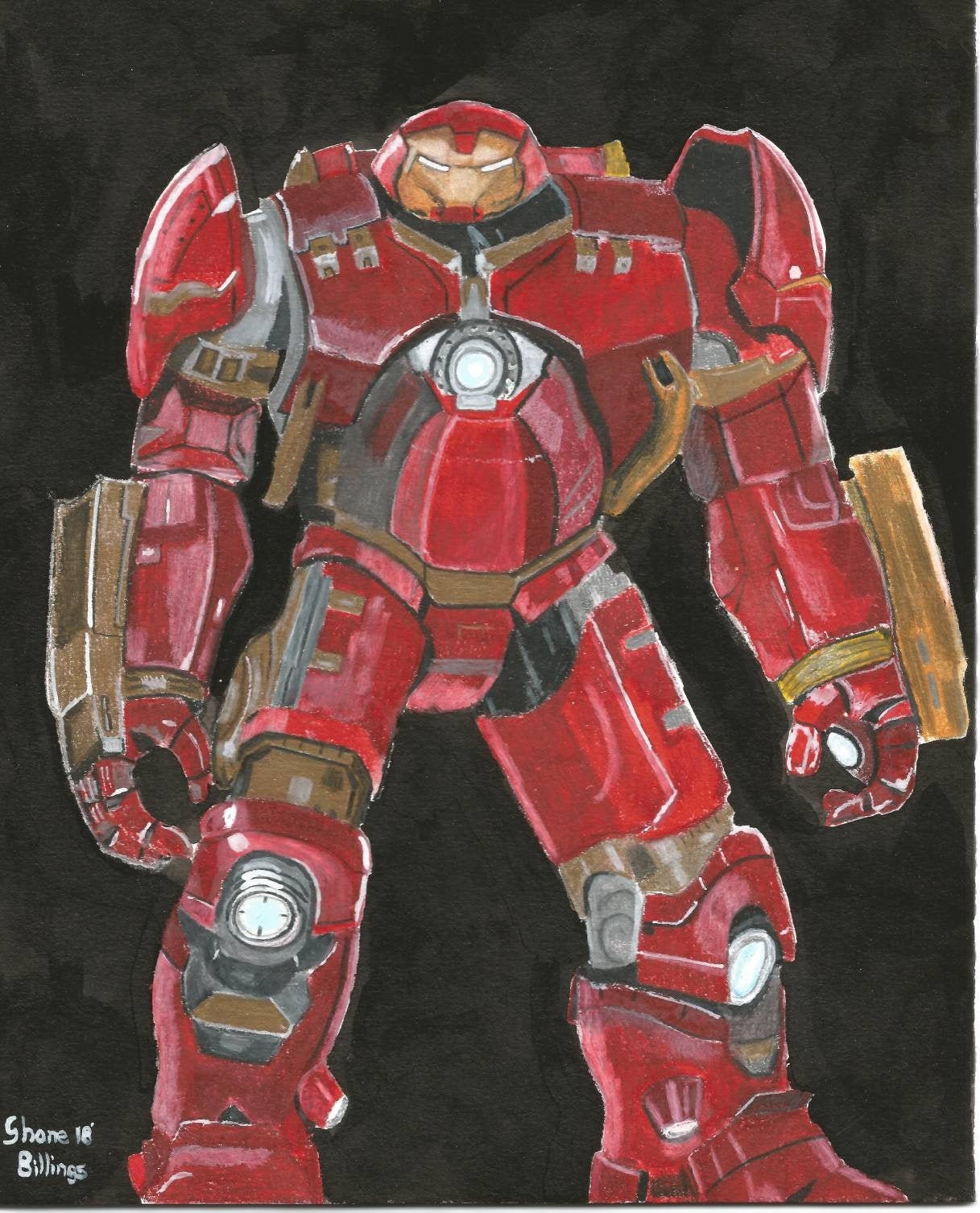 Hulkbuster Drawing Etsy