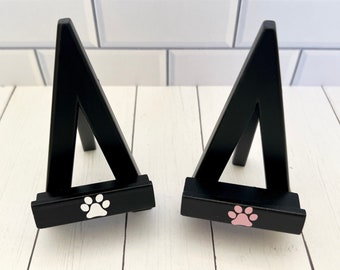 Mini Easel, Paw Easel, Easel Decorated with Paw, Easel for Dog Tile, Easel for Tile, Easel with Paw, Easel for Dog Lovers, Mini Paw Easel