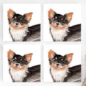 Chihuahua Coasters, Chihuahua Coaster Set, Chihuahua Coaster Gift, Chihuahua Drink Coasters
