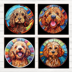 Cockapoo Coasters, Cockapoo Coaster Set, Cockapoo Coaster Gift, Cockapoo Drink Coasters, Cockapoo Owner Gift