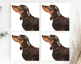 Dachshund Coasters, Dachshund Coaster Set, Dachshund Coaster Gift, Dachshund Drink Coasters