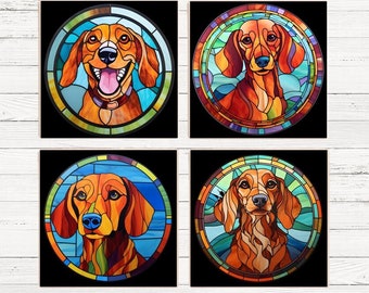 Dachshund Coasters, Dachshund Coaster Set, Dachshund Coaster Gift, Dachshund Drink Coasters