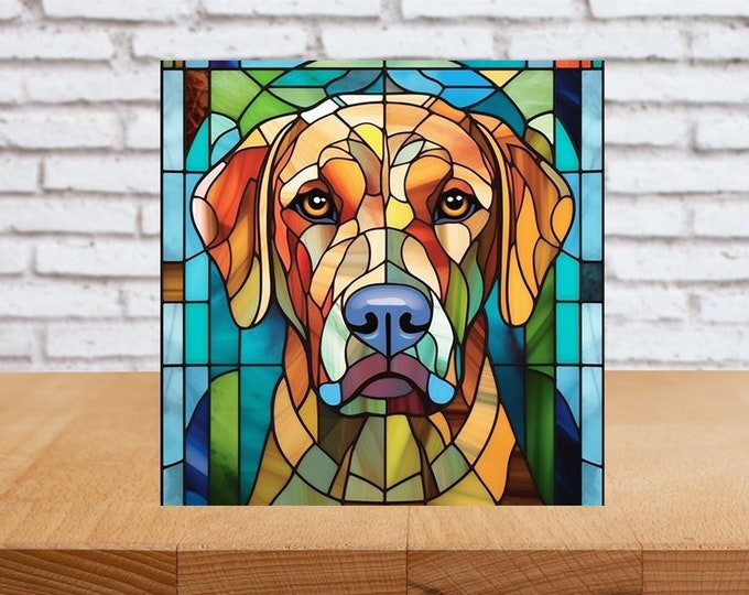 Yellow Lab Stained-Glass Inspired Wall Art, Yellow Lab Wood Sign, Yellow Lab Art, Yellow Lab Home Decor, Yellow Lab Gift, Labrador Gift