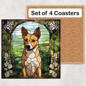Basenji Coasters, Basenji Coaster Gift, Basenji Drink Coasters, Basenji Owner Gift