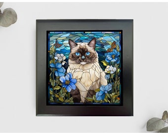 Ragdoll Cat Jewelry or Keepsake Box, Ragdoll Cat Photo Memory Box, Ragdoll Cat Decorative Box, Pet Loss Gift, Ragdoll Cat Gift