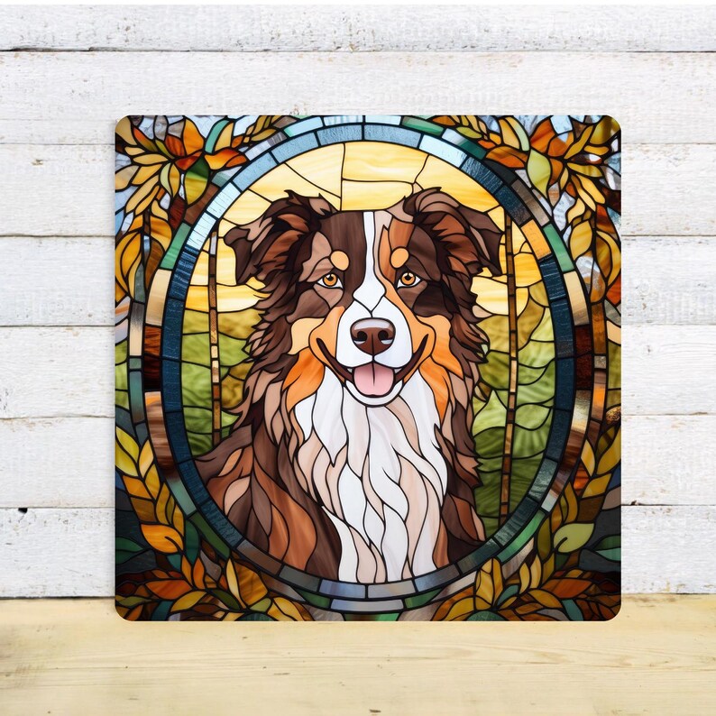 Australian Shepherd Wall Art METAL PANEL, Australian Shepherd Sign