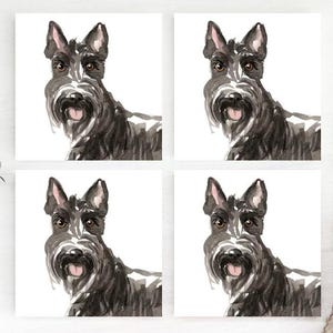 Scottie Coasters, Scottish Terrier Coaster Set, Scottie Coaster Gift, Scottish Terrier Drink Coasters, Scottie Dog Coasters