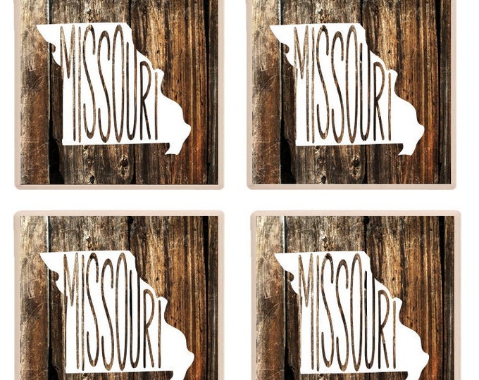 Missouri Coasters, Missouri Home Coasters, Missouri Home Decor, Missouri Hostess Gift, Missouri Housewarming Gift, Missouri Realtor Gift