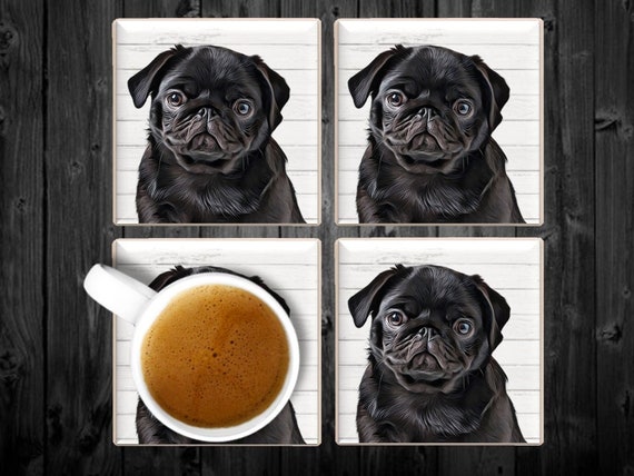 Pug coasters cheap