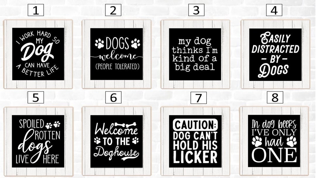 Funny Dog Coasters, Funny Dog Coaster Gift, Mix and Match Set of 48