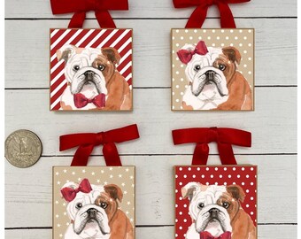 Bulldog 'Love You Dad' Christmas Tree Bauble Decoration Gift DAD-168CB 